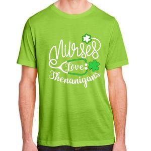 Nurses Love Shenanigans Gift Rn Funny St Pattys Day Lucky Nurse Cute Gift Adult ChromaSoft Performance T-Shirt