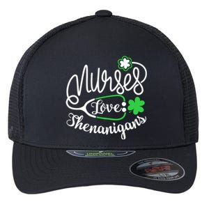 Nurses Love Shenanigans Gift Rn Funny St Pattys Day Lucky Nurse Cute Gift Flexfit Unipanel Trucker Cap