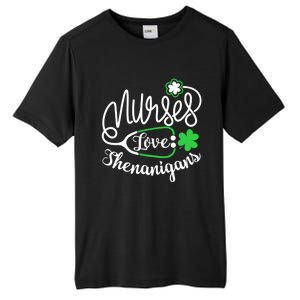 Nurses Love Shenanigans Gift Rn Funny St Pattys Day Lucky Nurse Cute Gift Tall Fusion ChromaSoft Performance T-Shirt