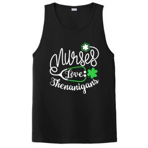 Nurses Love Shenanigans Gift Rn Funny St Pattys Day Lucky Nurse Cute Gift PosiCharge Competitor Tank