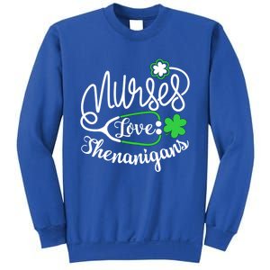 Nurses Love Shenanigans Gift Rn Funny St Pattys Day Lucky Nurse Cute Gift Sweatshirt