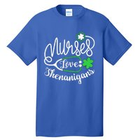 Nurses Love Shenanigans Gift Rn Funny St Pattys Day Lucky Nurse Cute Gift Tall T-Shirt