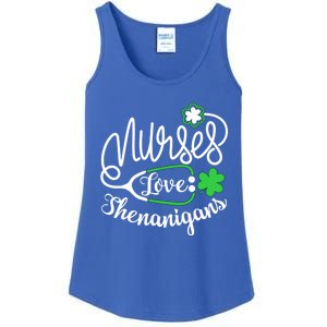 Nurses Love Shenanigans Gift Rn Funny St Pattys Day Lucky Nurse Cute Gift Ladies Essential Tank