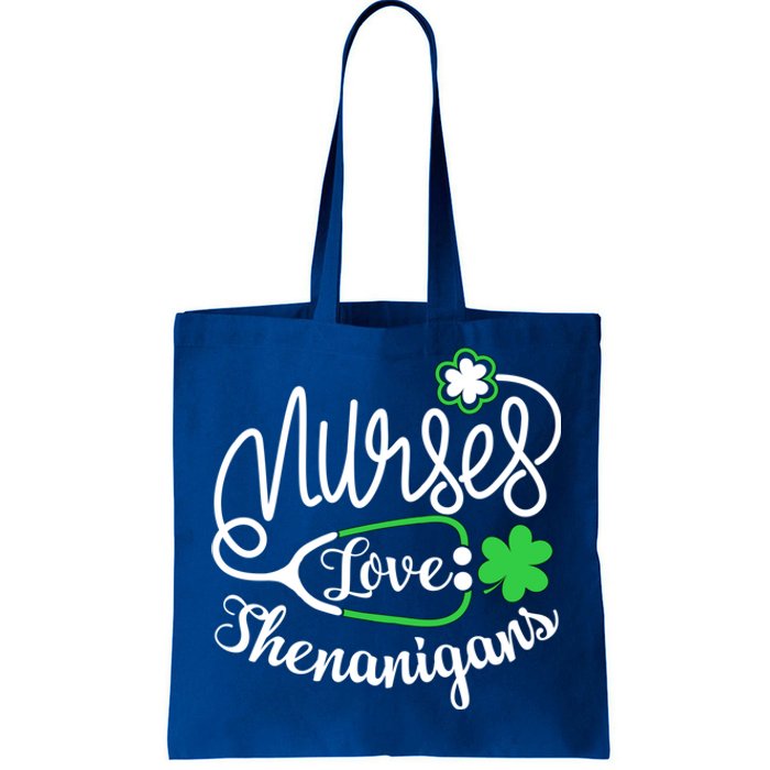 Nurses Love Shenanigans Gift Rn Funny St Pattys Day Lucky Nurse Cute Gift Tote Bag