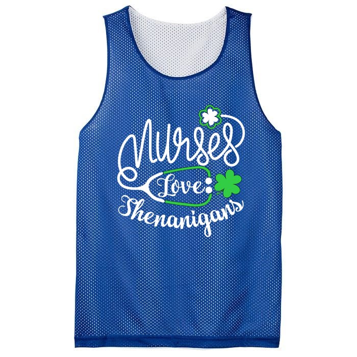 Nurses Love Shenanigans Gift Rn Funny St Pattys Day Lucky Nurse Cute Gift Mesh Reversible Basketball Jersey Tank