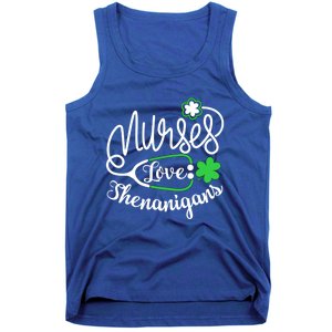 Nurses Love Shenanigans Gift Rn Funny St Pattys Day Lucky Nurse Cute Gift Tank Top