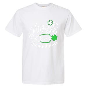 Nurses Love Shenanigans Gift Rn Funny St Pattys Day Lucky Nurse Cute Gift Garment-Dyed Heavyweight T-Shirt