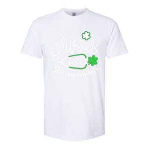 Nurses Love Shenanigans Gift Rn Funny St Pattys Day Lucky Nurse Cute Gift Softstyle CVC T-Shirt