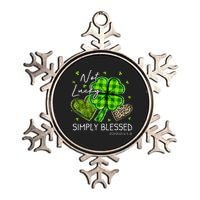 Not Lucky Simply Blessed Christian St Patricks Day Metallic Star Ornament