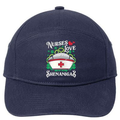 Nurses Love Shenanigans St Patricks Day Irish Nurse Emt Gift 7-Panel Snapback Hat