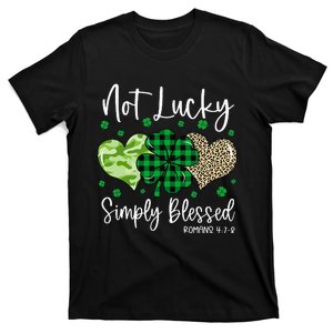 Not Lucky Simply Blessed Christian St Patricks Day Irish T-Shirt