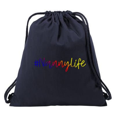 Nanny Life Sitter Grandma Gift #Nannylife Pride Cute Gift Drawstring Bag