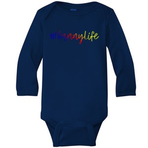 Nanny Life Sitter Grandma Gift #Nannylife Pride Cute Gift Baby Long Sleeve Bodysuit