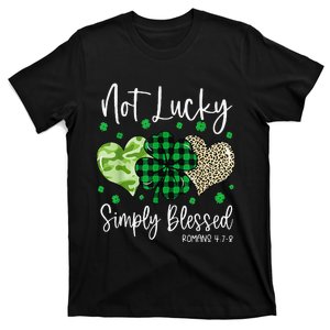 Not Lucky Simply Blessed Christian St Patricks Day Irish T-Shirt