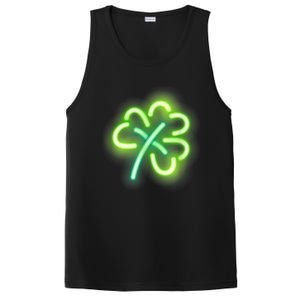 Neon Light Style Glowing Shamrock PosiCharge Competitor Tank