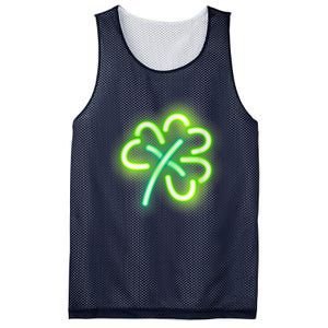 Neon Light Style Glowing Shamrock Mesh Reversible Basketball Jersey Tank