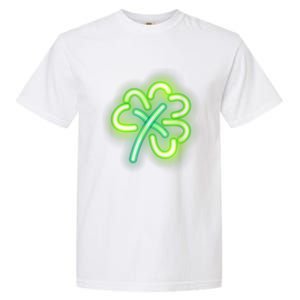 Neon Light Style Glowing Shamrock Garment-Dyed Heavyweight T-Shirt