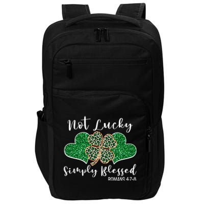 Not Lucky Simply Blessed Christian St Patricks Day Irish Impact Tech Backpack