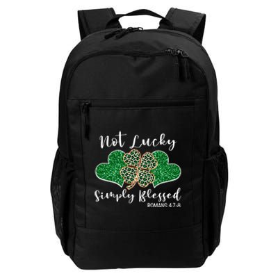 Not Lucky Simply Blessed Christian St Patricks Day Irish Daily Commute Backpack