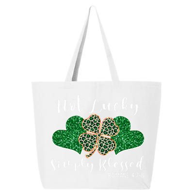 Not Lucky Simply Blessed Christian St Patricks Day Irish 25L Jumbo Tote