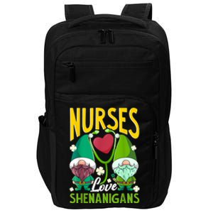 Nurses Love Shenanigans Gnome St Patricks Day Nurse Impact Tech Backpack