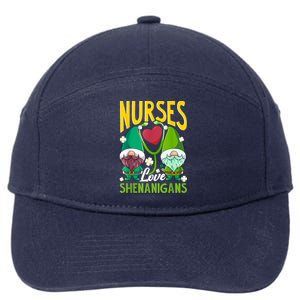 Nurses Love Shenanigans Gnome St Patricks Day Nurse 7-Panel Snapback Hat