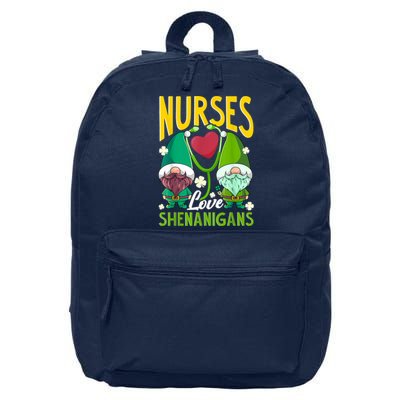 Nurses Love Shenanigans Gnome St Patricks Day Nurse 16 in Basic Backpack