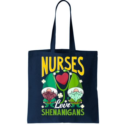 Nurses Love Shenanigans Gnome St Patricks Day Nurse Tote Bag