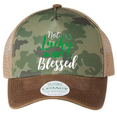 Not Lucky Simply Blessed Irish Lucky St PatrickS Day Gift Legacy Tie Dye Trucker Hat