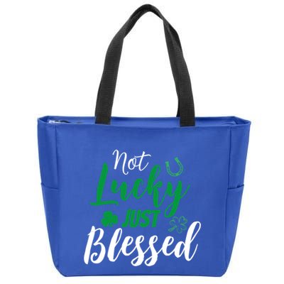 Not Lucky Simply Blessed Irish Lucky St PatrickS Day Gift Zip Tote Bag