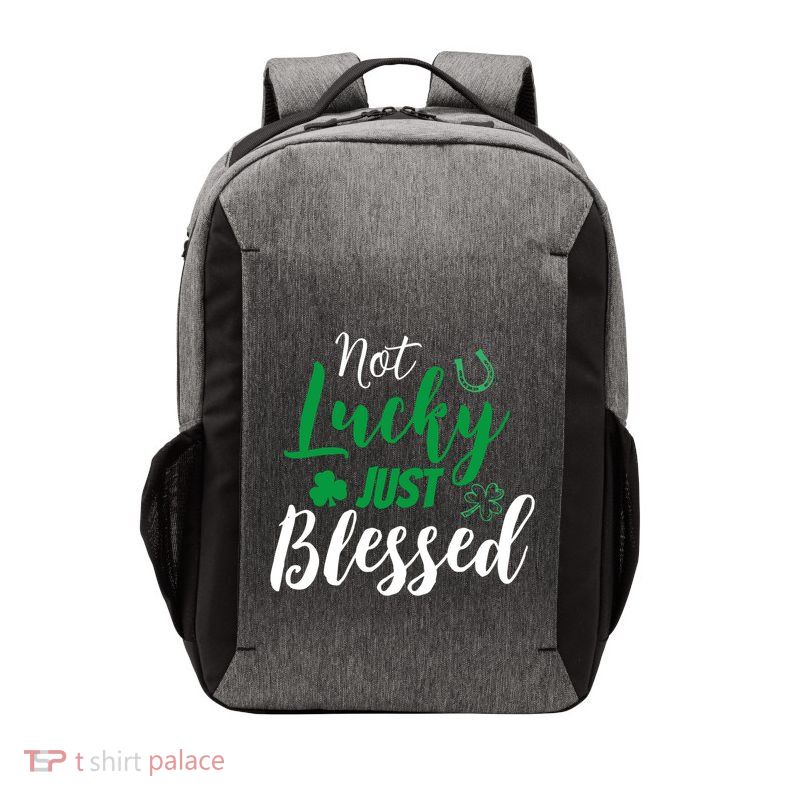 Not Lucky Simply Blessed Irish Lucky St PatrickS Day Gift Vector Backpack