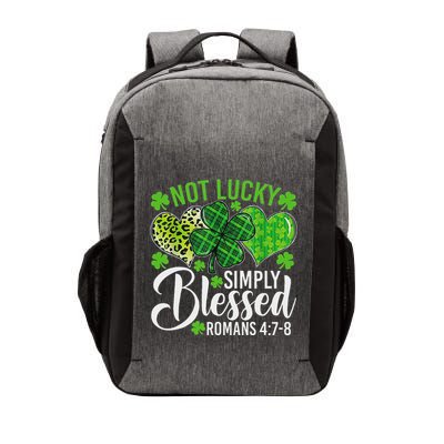 Not Lucky Simply Blessed Christian Shamrocks Vector Backpack