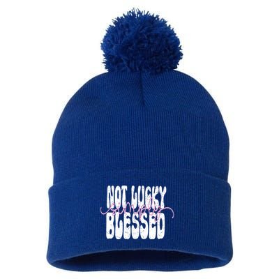 Not Lucky Simply Blessed Cute Gift Pom Pom 12in Knit Beanie