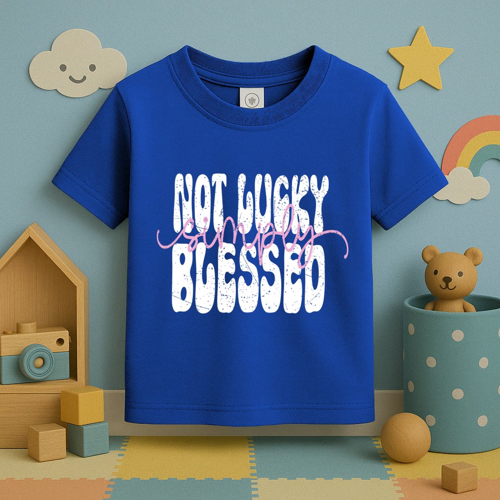 Not Lucky Simply Blessed Cute Gift Toddler T-Shirt
