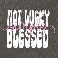 Not Lucky Simply Blessed Cute Gift Cotton Canvas Backpack