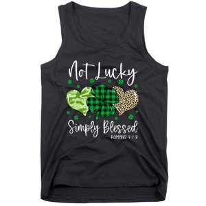 Not Lucky Simply Blessed Christian St Patricks Day Irish Tank Top