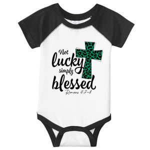 Not Lucky Simply Blessed Christian St Patricks Day Irish Infant Baby Jersey Bodysuit