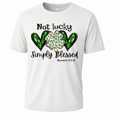 Not Lucky Simply Blessed Christian St Patricks Day Irish Cooling Performance Crew T-Shirt