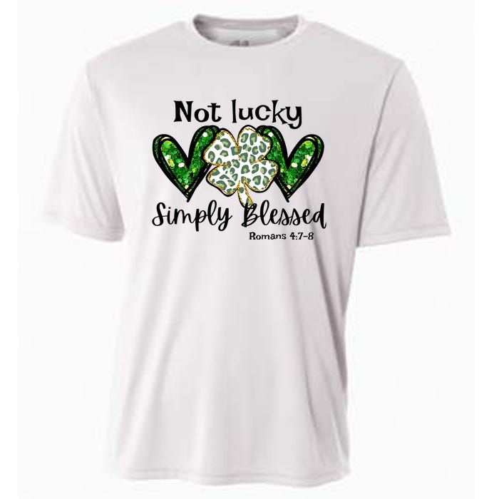 Not Lucky Simply Blessed Christian St Patricks Day Irish Cooling Performance Crew T-Shirt