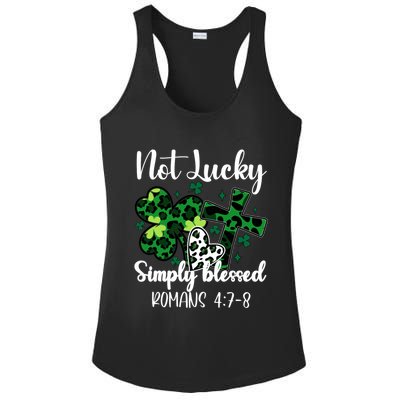 Not Lucky Simply Blessed St PatrickS Day Ladies PosiCharge Competitor Racerback Tank
