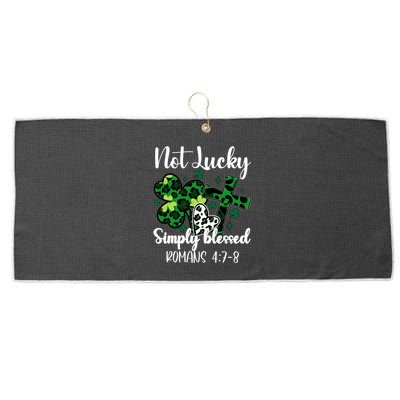 Not Lucky Simply Blessed St PatrickS Day Large Microfiber Waffle Golf Towel