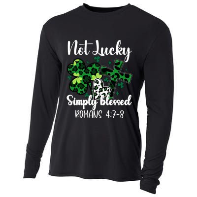 Not Lucky Simply Blessed St PatrickS Day Cooling Performance Long Sleeve Crew