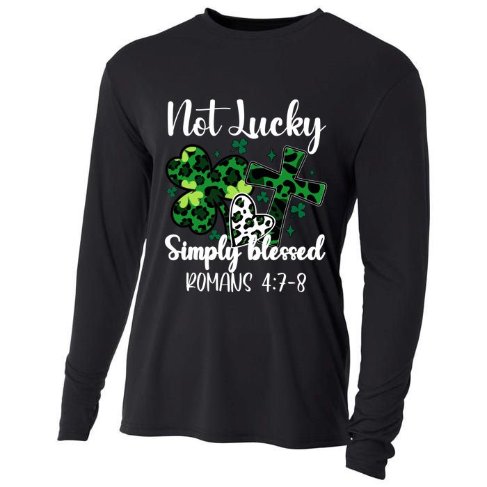 Not Lucky Simply Blessed St PatrickS Day Cooling Performance Long Sleeve Crew