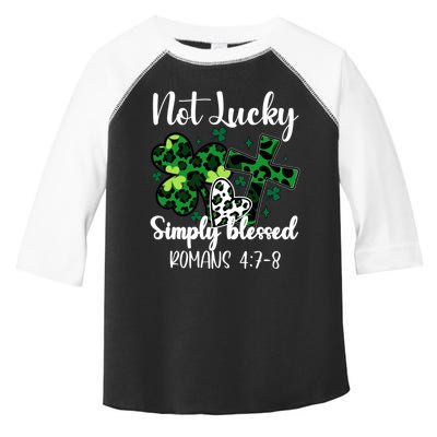 Not Lucky Simply Blessed St PatrickS Day Toddler Fine Jersey T-Shirt