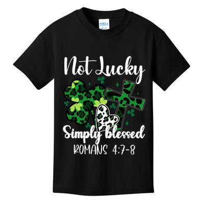 Not Lucky Simply Blessed St PatrickS Day Kids T-Shirt