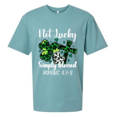 Not Lucky Simply Blessed St PatrickS Day Sueded Cloud Jersey T-Shirt