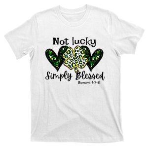 Not Lucky Simply Blessed Christian St Patricks Day Irish T-Shirt