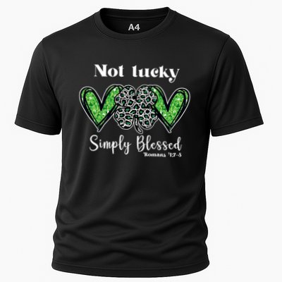 Not Lucky Simply Blessed Clover Cooling Performance Crew T-Shirt