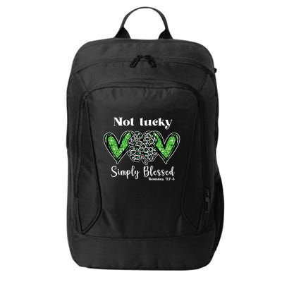 Not Lucky Simply Blessed Clover City Backpack
