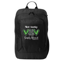 Not Lucky Simply Blessed Clover City Backpack
